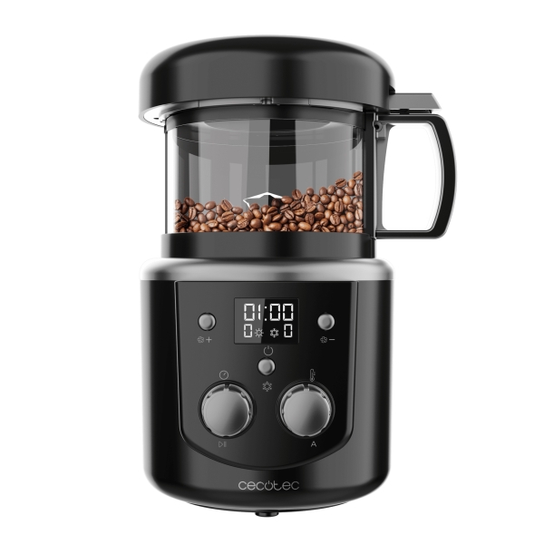 Cecotec Roaster Booster Tostadora de Cafe - Capacidad hasta 150g - Tostado Homogeneo - 1400W - Modo Automatico - Circulacion de Aire - Tiempo Ajustable - 8 Niveles - Alarma de Aviso - Color