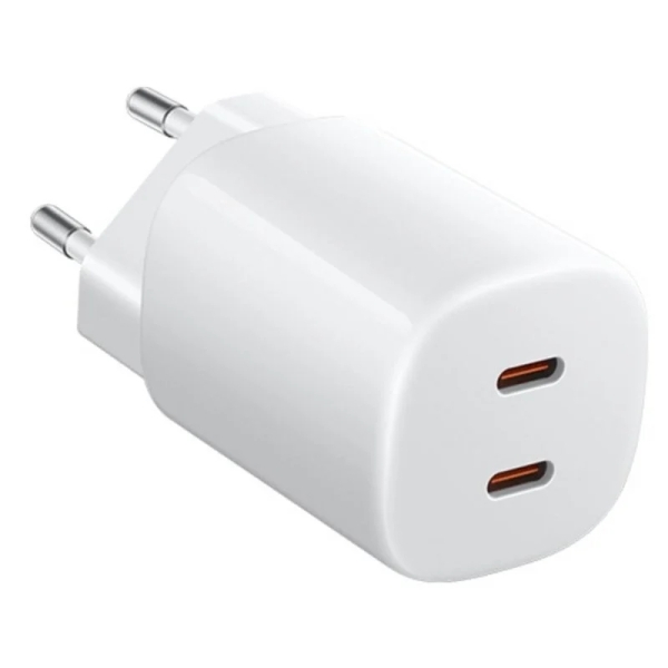 Xiaomi 45W Nano Turbo Charging Power Adapter Cargador GAN de Pared para Smartphone - 2xUSB-C - Carga Rapida - Color Blanco