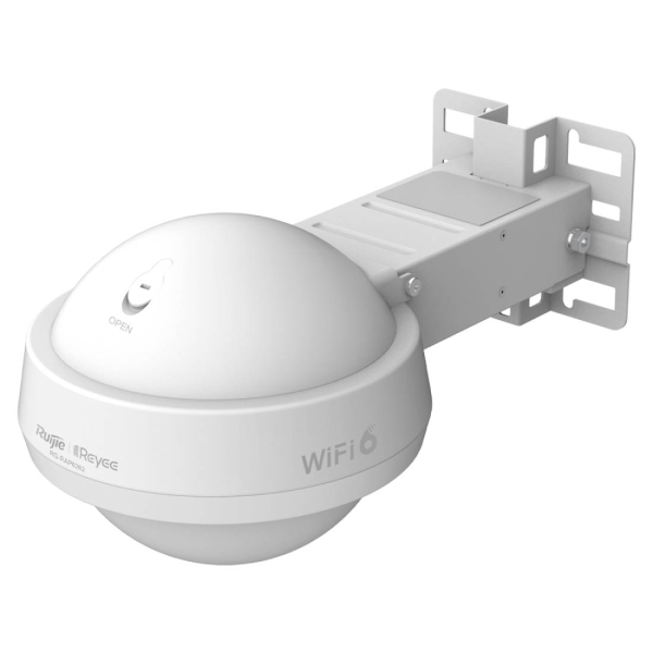 Ruijie RG-RAP6262 Punto de Acceso para Exterior - Doble Banda - IP68 - 3Gbps - PoE - WiFi 6 AX3000 - Gestion con App - Antenas Integradas Omnidireccionales Ethernet - Color Blanco