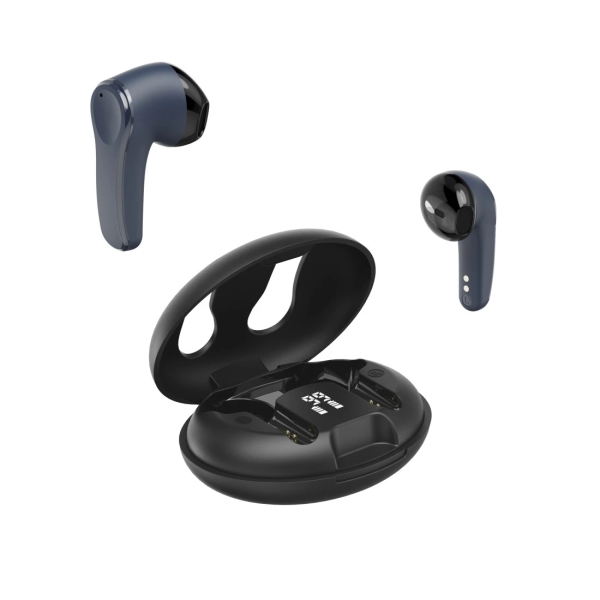 Hama Spirit Unchained Auriculares con Microfono Omnidireccional - Bluetooth - Rango 10m - Pantalla LED - Asistente de Voz - Color Azul y Negro