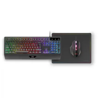 Mars Gaming MCP124 Combo 3 en1 RGB Negro