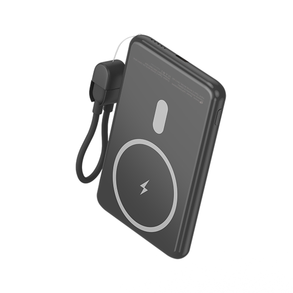 Leotec Powerbank Inalambrico 5.000 mAh - PD 20W - Qi 15W - Color Negro