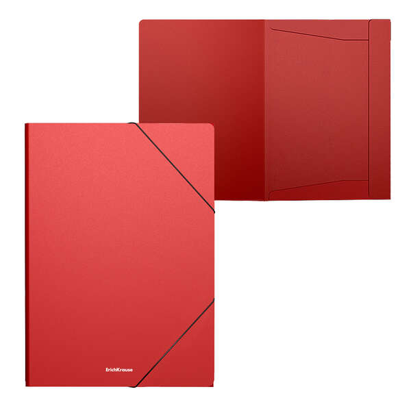 Erichkrause Matt Classic Carpeta Solapas A4 - Fabricada en Polipropileno - Color Rojo · Pack de 4 uds.