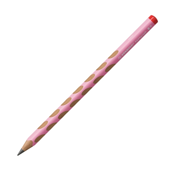 Stabilo Easygraph Pastel Lapiz de Grafito - Mina HB de 3.15mm - Diseño Ergonomico - Uso Diestro - Color Rosa Pastel · Pack de 12 uds.