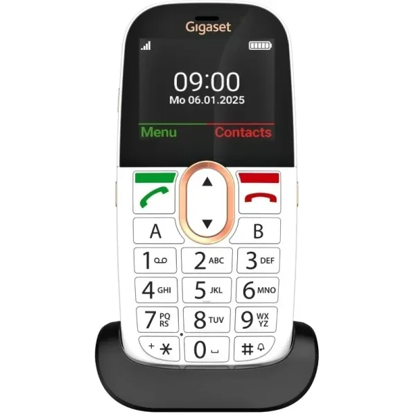 Gigaset GL695 Telefono Movil para Mayores Pantalla 2.31" - 4G - Botones Grandes - Base de Carga - Color Blanco