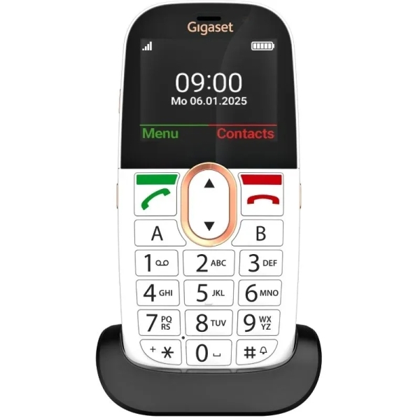 Gigaset GL695 Telefono Movil para Mayores Pantalla 2.31" - 4G - Botones Grandes - Base de Carga - Color Blanco