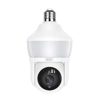 XO Camara de Seguridad Wifi 3mpx - Deteccion de Movimiento 0-12m - Vision Nocturna - Intercomunicador Bidireccional - Grabacion en Bucle - Rotacion 355º - Soporta MicroSD 128Gb - Color Blanc