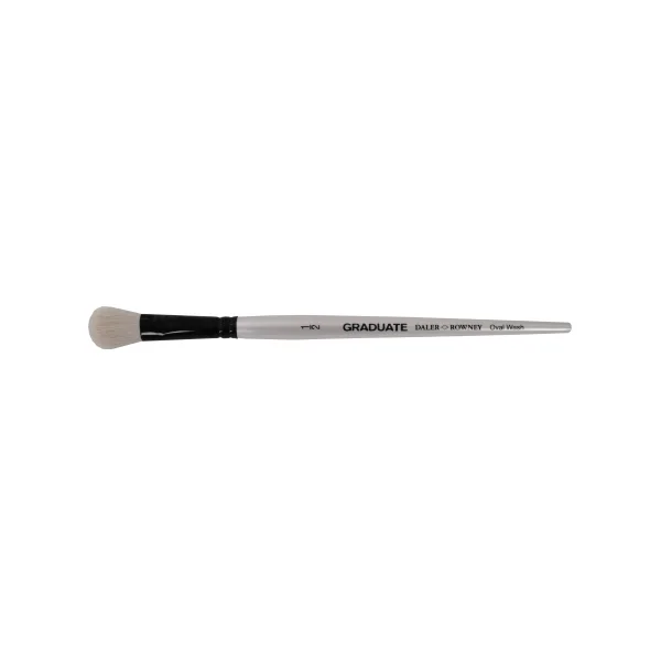 Daler Rowney Graduate Pincel Acuarela - Pelo de Cabra Natural - Mango Corto - Oval Lavis 1/2" · Pack de 3 uds.