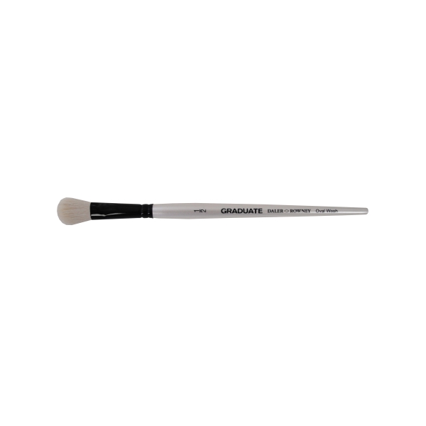 Daler Rowney Graduate Pincel Acuarela - Pelo de Cabra Natural - Mango Corto - Oval Lavis 1/2" · Pack de 3 uds.