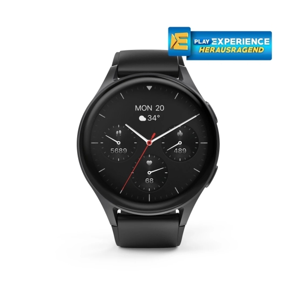 Hama 8900 Reloj Inteligente Smartwatch - Bluetooth 5.3 - Bateria 300mAh - Pantalla AMOLED 1.43" - IP68 - Aluminio - Pulsera de Silicona - GPS Integrado - Autonomia 6 Dias - 4.6x1.2x5.3cm - C