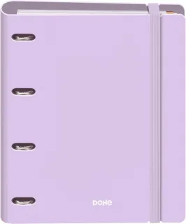 Dohe Serenity Polyfoam Carpeta de 4 Anillas Mixtas de 35mm A4 Recambio 100 Hojas Cuadricula 5mm - Cubierta de Polyfoam 2mm - Cierre con Goma - Incluye 4 Separadores y Sobre de Polipropileno