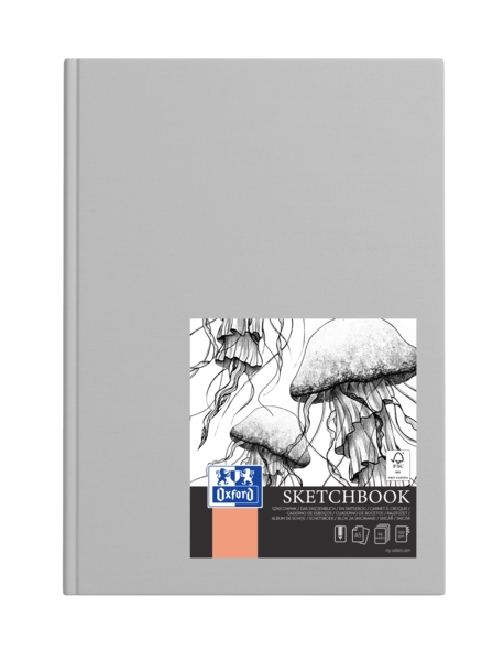 Oxford Artbooks A5 Tapa Extradura - Cuaderno Cosido para Esbozos - 96 Hojas de 100gr - Colores Surtidos · Pack de 5 uds.