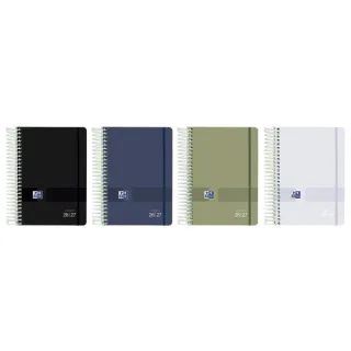Oxford Live and Go Agenda Escolar con Espiral - Castellano - Tapa de Plastico - Formato Cuartilla - Dia Pagina - Colores Surtidos · Pack de 8 uds.