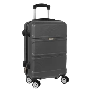 Safta Travel Maleta Trolley de Cabina 20” - Cierre con Candado - Interior Forrado - Cintas con PVC - Ruedas Giratorias - Asa Extensible - 40.1 L - 345x200x550mm - Color Gris Oscuro