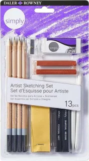Daler Rowney Simply Pack de 13 Piezas para Dibujar y Esbozar - Idoneo para Artistas Principiantes