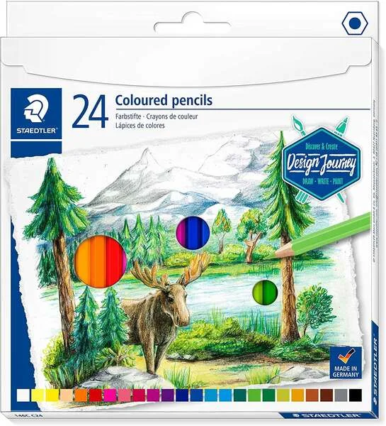 Staedtler 146C Pack de 24 Lapices de Colores - Mina Suave - Colores Surtidos
