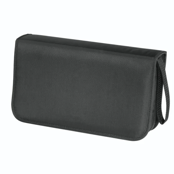 Hama Antistatic Archivador de Nylon para 80 CDs/DVDs - Fundas de Poliester - Proteccion contra Cargas Electrostaticas - 29.5x16.6x7.5cm - Color Negro
