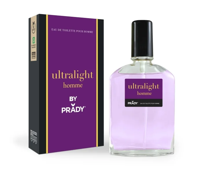 Prady Colonia de Hombre Ultralight Homme - Frasco de 90 ml - Spray Pulverizador