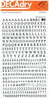 Apli Letras y Numeros Transferibles Super 6mm - 390 Caracteres - Negros Intensos