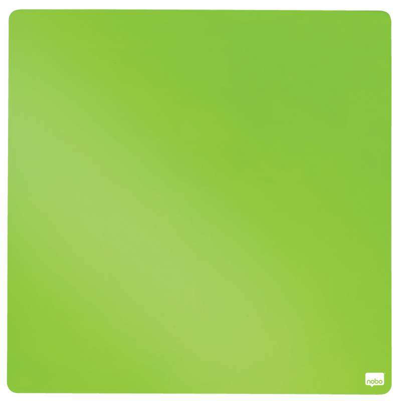 Nobo Tile Mini Pizarra Magnetica 360x360mm - sin Marco - Almohadillas Adhesivas e Imanes - Diseño Creativo y Colorido - Color Verde
