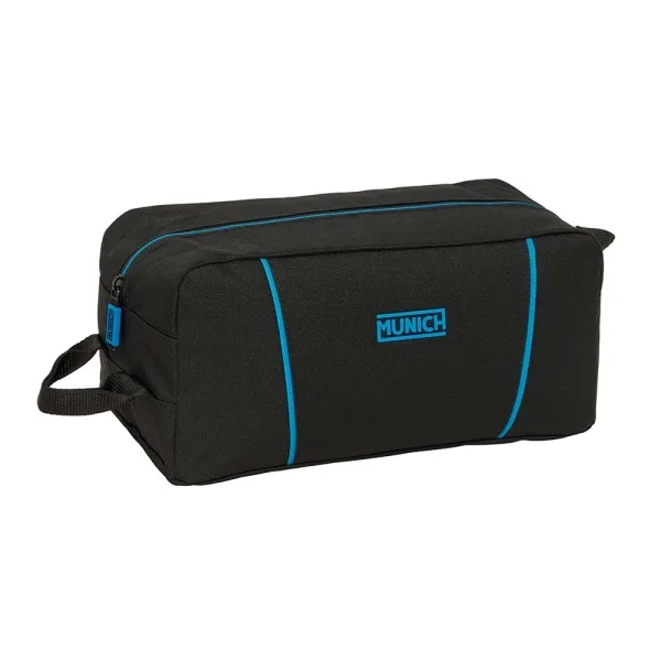Safta Munich Road Zapatillero - Asa Lateral - 9L - Organiza Calzado - Resistente - Facil Transporte - 340x180x150mm - Color Negro