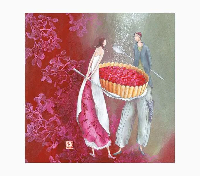 Pictura Gaëlle Boissonnard Tarjeta Doble - Acabado en Barniz de Relieve UV Grueso - Laminado Mate de Tacto Suave - 16x16cm - Papel con Certificacion FSC