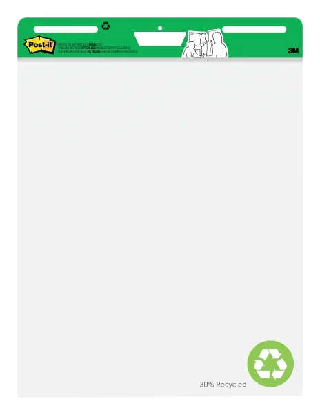 Post-It Super Sticky Pack de 2 Blocs de Reuniones - 30 Hojas por Bloc - Forma Rectangular - 635x762mm - Color Blanco