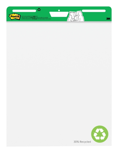 Post-It Super Sticky Pack de 2 Blocs de Reuniones - 30 Hojas por Bloc - Forma Rectangular - 635x762mm - Color Blanco