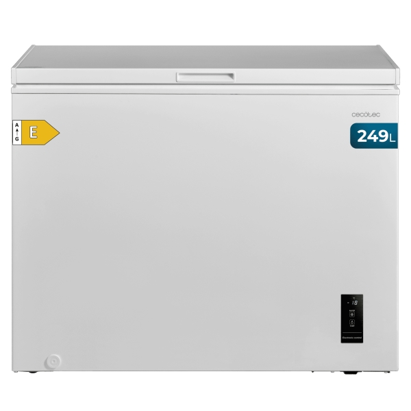 Cecotec Bolero CoolMarket Chest 249P White E Congelador Horizontal Convertible - Capacidad 249L - Cesta con Asas - Temperatura Regulable - Alarma de Puerta Abierta - Color Blanco
