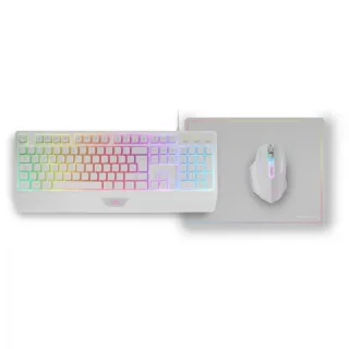 Mars Gaming MCP124 Combo 3 en1 RGB Blanco