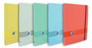Oxford & You A4+ Carpeta Clasificadora con 12 Separadores de Cartulina - Tapa Extradura - Cierre con Goma Elastica - Colores Surtidos · Pack de 10 uds.