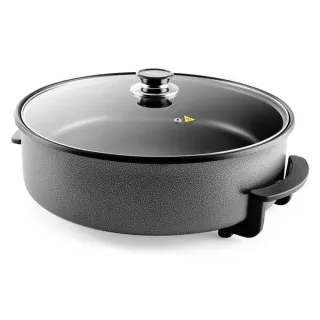 Orbegozo PZ 8100 Olla Paellera Pizza-Pan - Reemplaza tu Bateria de Ollas con Esta Versatil Olla Electrica - Capacidad para Grandes Comensales - Distribucion Uniforme del Calor y Facil Limpie