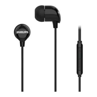 Philips Auriculares Intraurales con Cable - Incluye Accesorios - Microfono Integrado - USB-C - Aislamiento Pasivo del Ruido - Boton Multifuncion - Color Negro