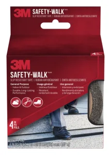 3M Safety-Walk Cinta Adhesiva Antideslizante - Uso en Interior y Exterior - 101mm x 4.57m - Color Negro