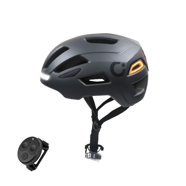 Cecotec BrainGuard Flash Casco Urbano para Bicicleta y Patinete - Talla L-XL - Intermitentes - Luz Trasera - Luz Frontal - Ajustable - Material Ligero y Resistente - Carga USB-C - Color Gris