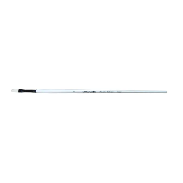 Daler Rowney Graduate Pincel para Oleo - Pelo de Cerda Natural - Mango Largo - Lengua de Gato - N°1
