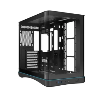 Sama V62E Caja Torre ATX - Lateral Cristal Templado Curvado - 2 x USB-A 3.0, 1 x USB-C 3.2 - 1 x Audio + Micro - Sin Ventiladores - Color Negro