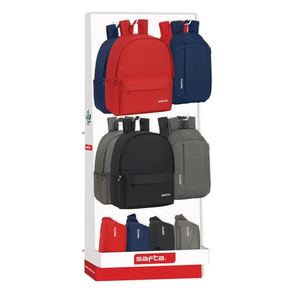 Safta Expositor con 10 Ganchos para Mochilas - Carton Reciclado - Colores Surtidos