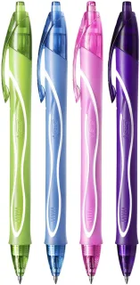 Bic Gel-Ocity Quick Dry Pack de 12 Boligrafos de Gel Retractil - Punta Media de 0.7 mm - Tinta de Gel - Anti-Manchas - Secado Ultra Rapido - Colores Surtidos
