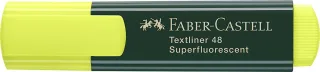 Faber-Castell Rotulador Marcador Fluorescente Textliner 48 - Punta Biselada - Trazo entre 1.2mm y 5mm - Tinta con Base de Agua - Color Amarillo · Pack de 10 uds.