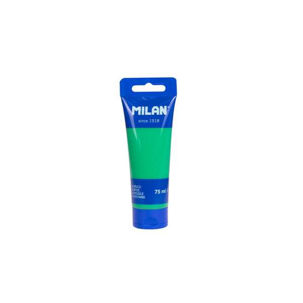 Milan Tubo de Pintura Acrilica 75ml - Pigmentos de Alta Calidad - Mezclable - Color Verde · Pack de 6 uds.