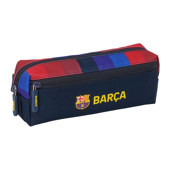 Safta F.C.Barcelona 1ª Equipacion 26/27 Portatodo - 3 Compartimentos con Cremallera - Goma Elastica - Compacto - 22x8.5x6cm - Color Azul Noche