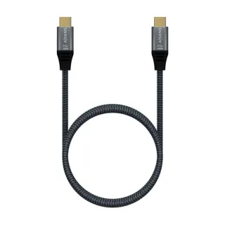 Aisens Cable USB 3.2 Gen2x2 Aluminio 20Gbps 8K@30Hz 5A 100W E-Mark, Tipo USB-C/M-USB-C/M - 1.0m - Color Gris