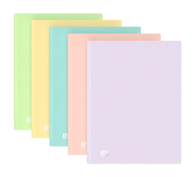 Oxford A4 40F PP TR Past St - Cuaderno de Notas con Tapa Dura - Tamaño A4 - 40 Hojas - Papel Resistente - Diseño Moderno · Pack de 10 uds.