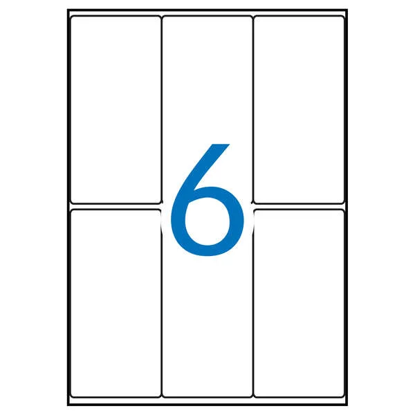 Apli Etiquetas A5 Blancas 49.0 x 100.0mm 15 Hojas