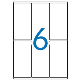 Apli Etiquetas A5 Blancas 49.0 x 100.0mm 15 Hojas