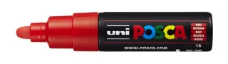 Posca PC-7M Marcador de Pintura - Punta de Bala 4.5-5.5mm - Tinta Base al Agua - Resistente a la Luz - No Permanente - Color Rojo · Pack de 6 uds.