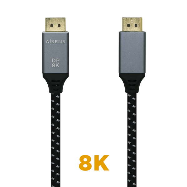 Aisens Cable Displayport V1.4 8K@60hz - DP/M-DP/M - 2.0m - Color Gris