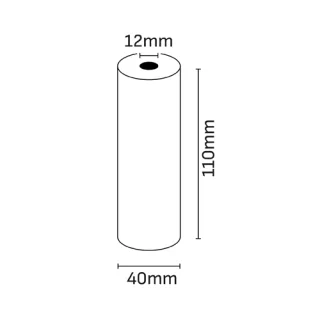 Oqonos Rollo de Papel Termico 110x40x12mm, Libre de BPA, FSC · Pack de 5 uds.