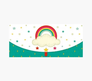 Pictura Tarjeta Money Cards - Tarjeta de Regalo Tipo Sobre Horizontal - Tematica Arcoiris - 21.3x9.6cm - Embolsada Individualmente en Celofan - Incluido Sobre Blanco - Papel con Certificacio
